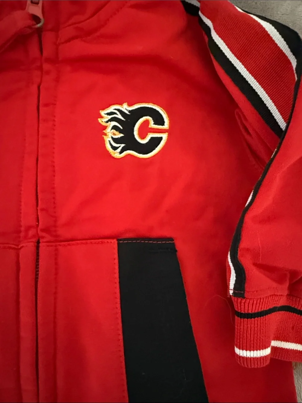 NHL Calgary Flames Kids Matching Track Jacket & Pants Suit Set Toddler Size 12M